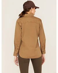 Ariat Women's Rebar Washed Twill Long Sleeve Button Down Work Shirt