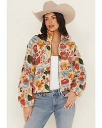 Cleo + Wolf Women's Floral Sherpa Jacket