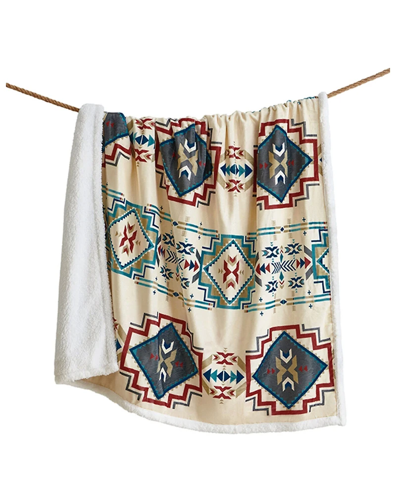 HiEnd Accents Spirit Valley Campfire Sherpa Throw
