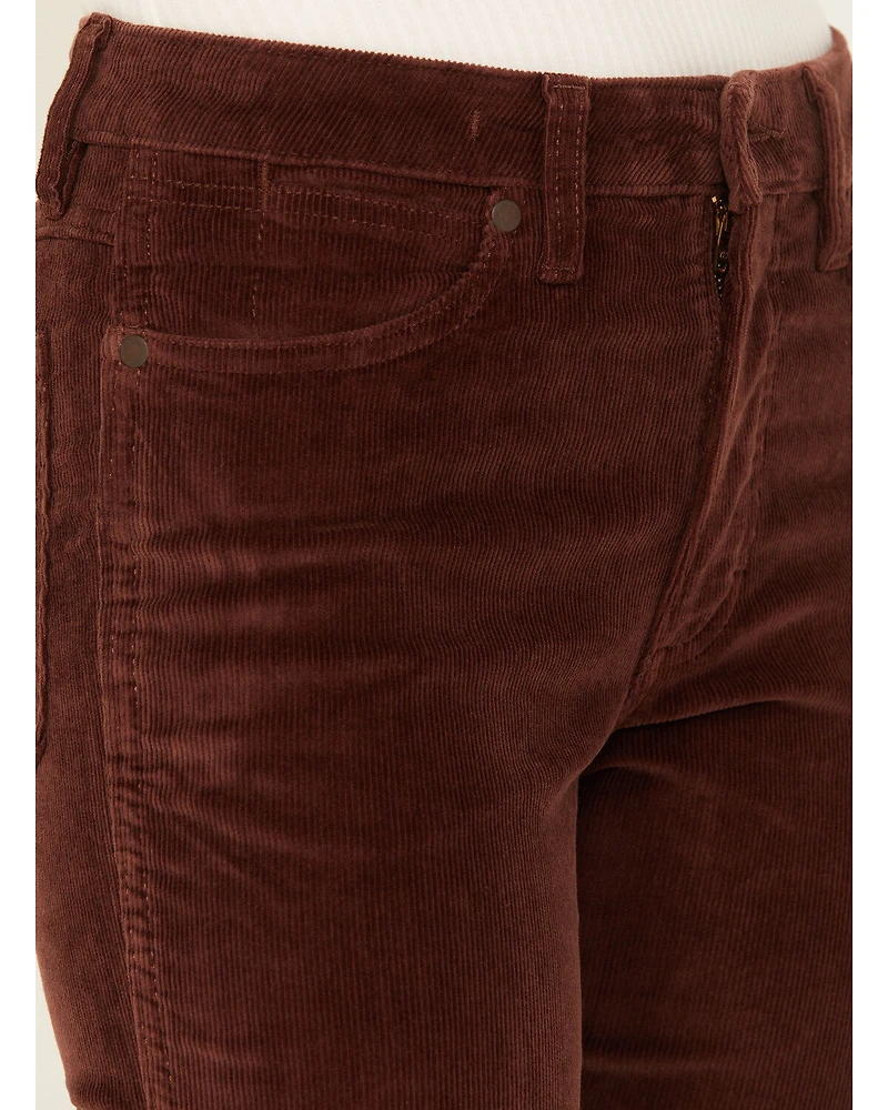 Wrangler Retro Women's Corduroy High Rise Stretch Trouser Jeans