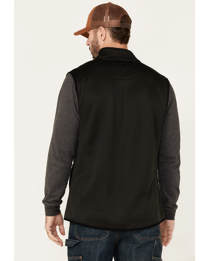 Hawx Men's Merrick Grid Back Zip-Front Fleece Work Vest
