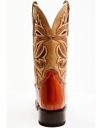 Dan Post Women's Peanut Exotic Eel Western Boot - Broad Square Toe