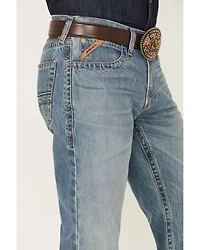 Ariat Men's M4 Corralitos Louis Light Wash Relaxed Bootcut Rigid Denim Jeans