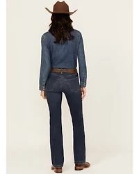 Wrangler Women's Lacey Dark Wash Bespoke High Rise Bootcut Stretch Denim Jeans