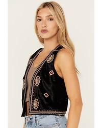Shyanne Women's Velvet Beaded Vest