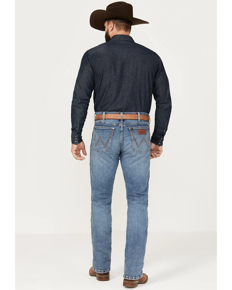 Wrangler Retro Men's Beauford Light Wash Slim Bootcut Stretch Denim Jeans - Tall