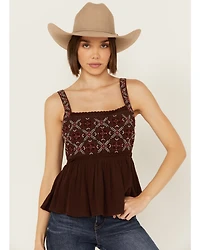 Shyanne Women's Tie Back Embellished Tank
