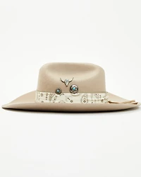 Wrangler Women's Layered Band And Concho Felt Cowboy Hat