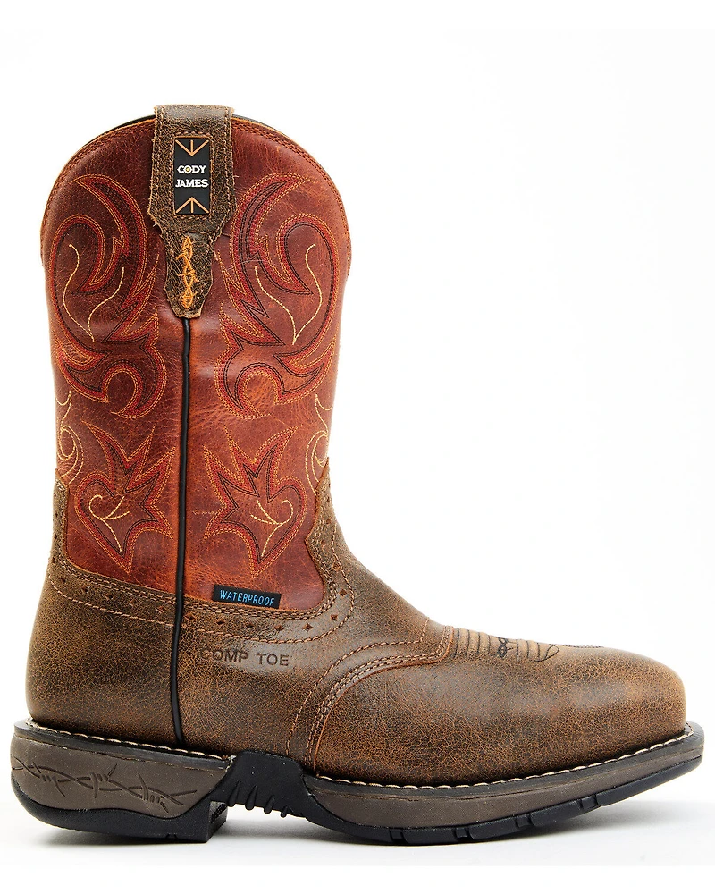 Cody James Men's Nano Lite Waterproof Western Work Boots - Composite Toe
