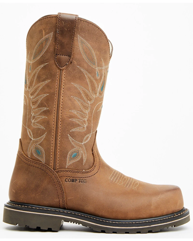 Shyanne Women's Pull-On Western Work Boots - Composite Toe
