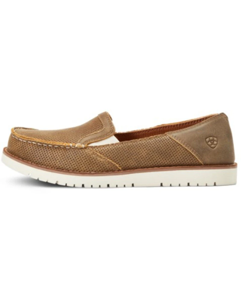 Ariat Women's Cruiser 360 Bomber Brown Slip-On Casual Shoes - Moc Toe