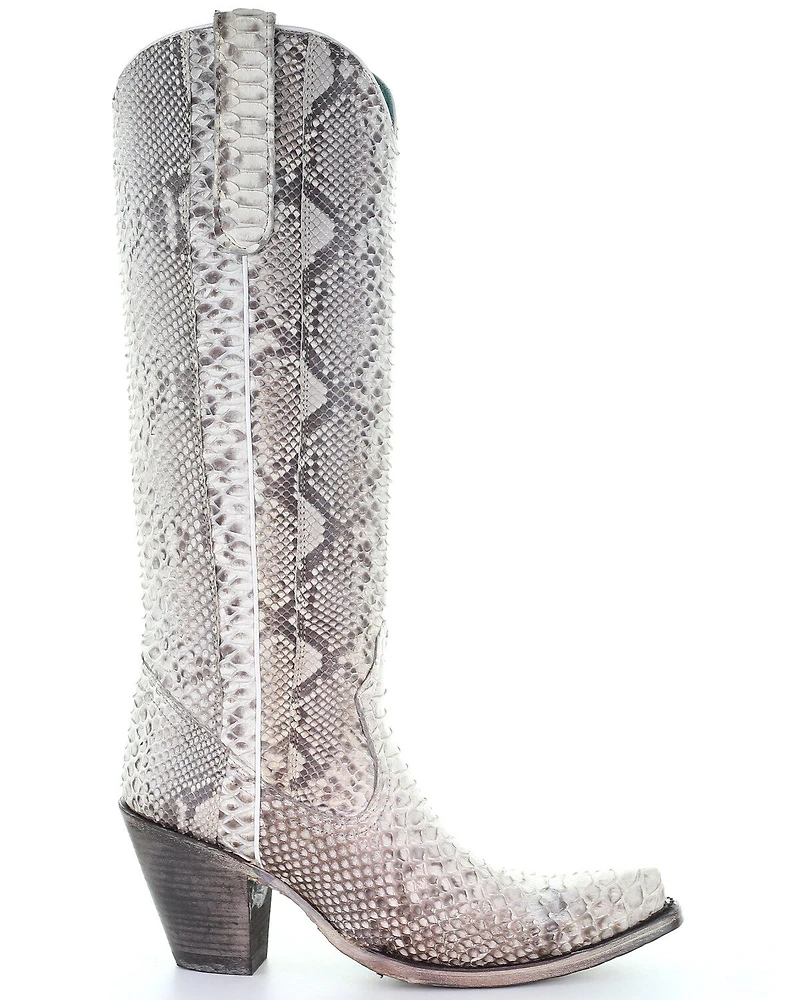 Corral Women's Python Tall Western Boots - Snip Toe
