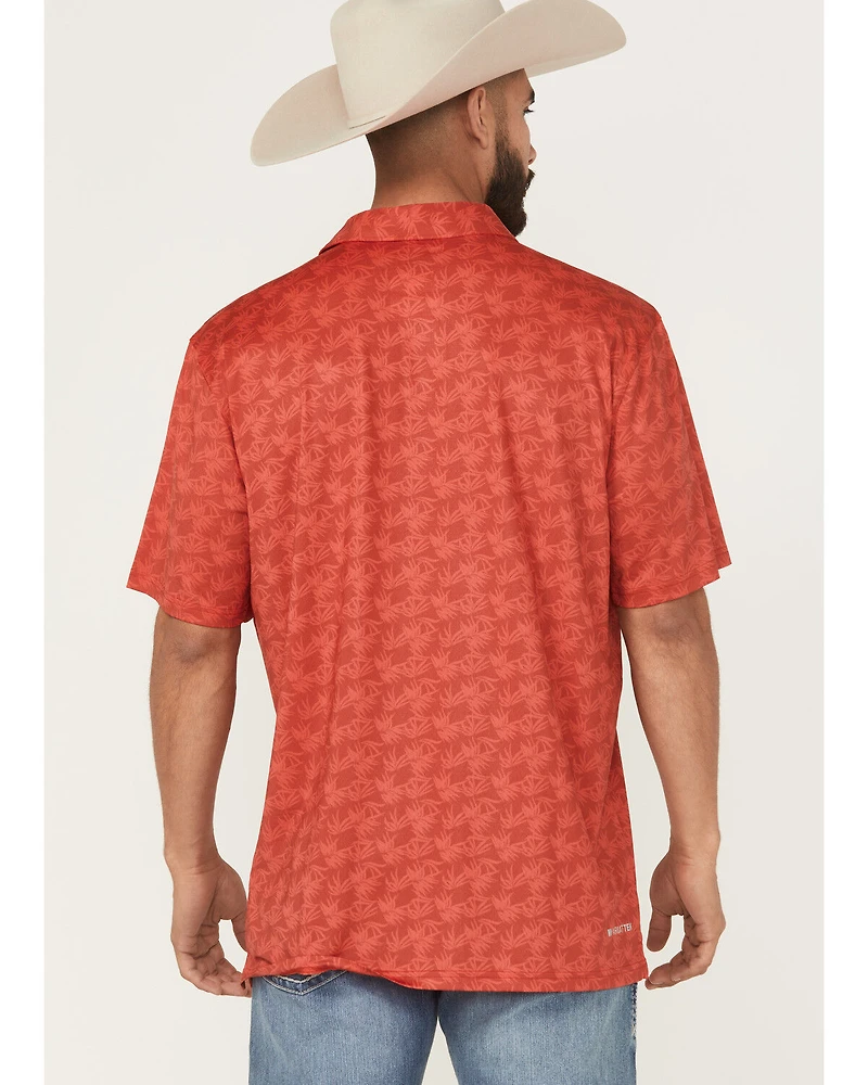 Ariat Men's 360 Airflow Printed Short Sleeve Button-Down Polo Shirt
