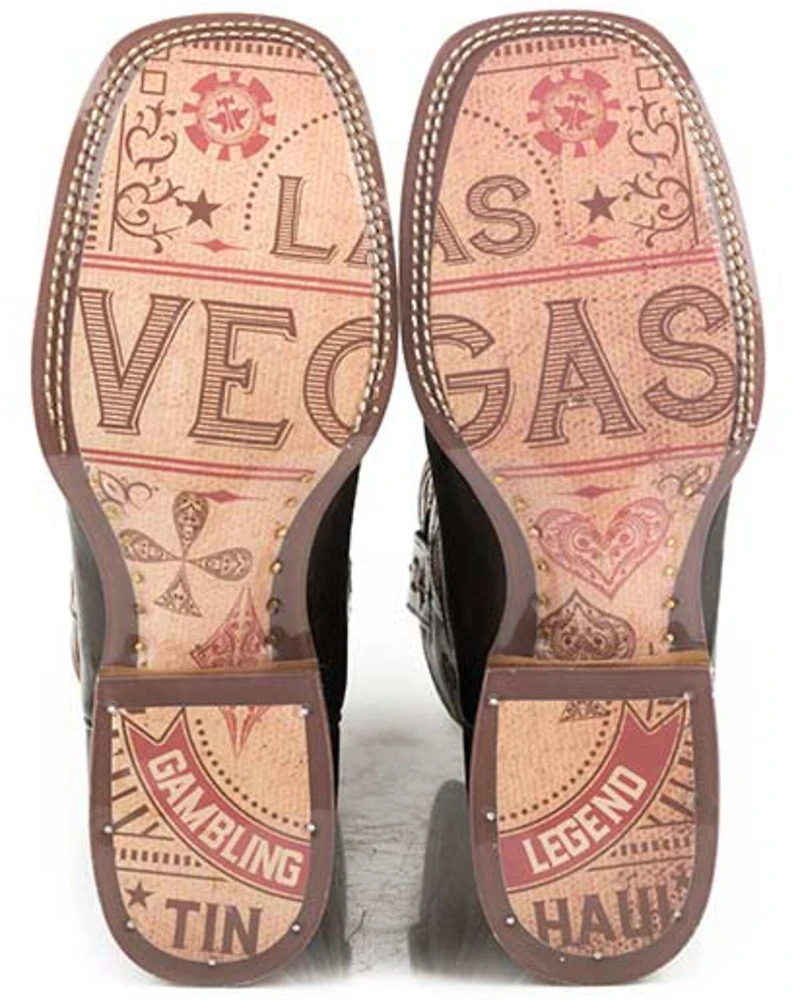 Tin Haul Men's Kings Gambling Legend Western Boots - Broad Square Toe