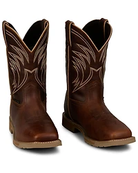 Justin Men's 11" Stampede Daywork Waterproof Work Boots - Steel Toe