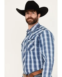 Wrangler Retro Men's Premium Striped Long Sleeve Snap Western Shirt