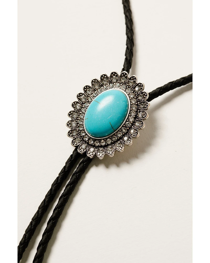 Shyanne Women's Rhinestone Concho Bolo Tie