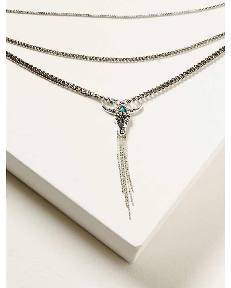 Shyanne Women's Multi-Layered Steer Head Necklace