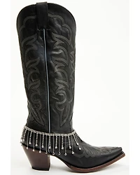 Shyanne Women's Rhinestone Studded Fringe Boot Jewelry
