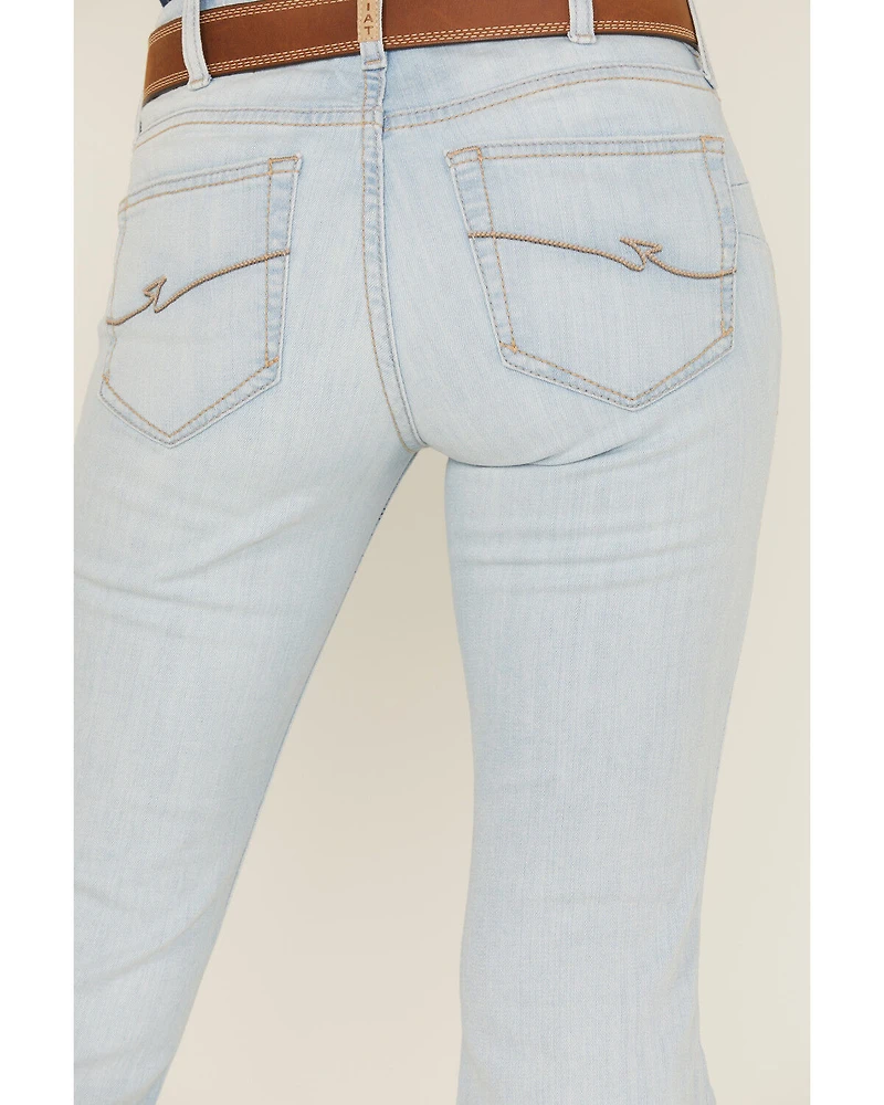 Ariat Women's June Light Wash Perfect Rise Flare Stretch Denim Jeans