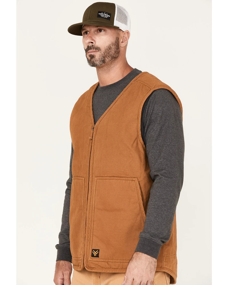 Hawx Men's Weathered Canvas Sherpa Lined Vest