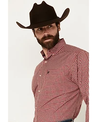 Ariat Men's Porter Plaid Print Long Sleeve Button-Down Performance Shirt