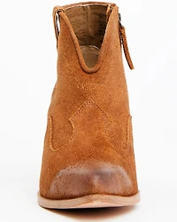 Shyanne Women's Jodi Suede Leather Booties - Round Toe
