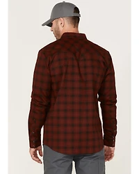 Cody James Men's FR Plaid Print Long Sleeve Snap Work Shirt - Tall