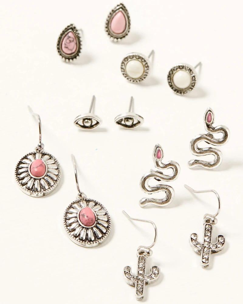 Shyanne Women's Snake And Stone Earring Set