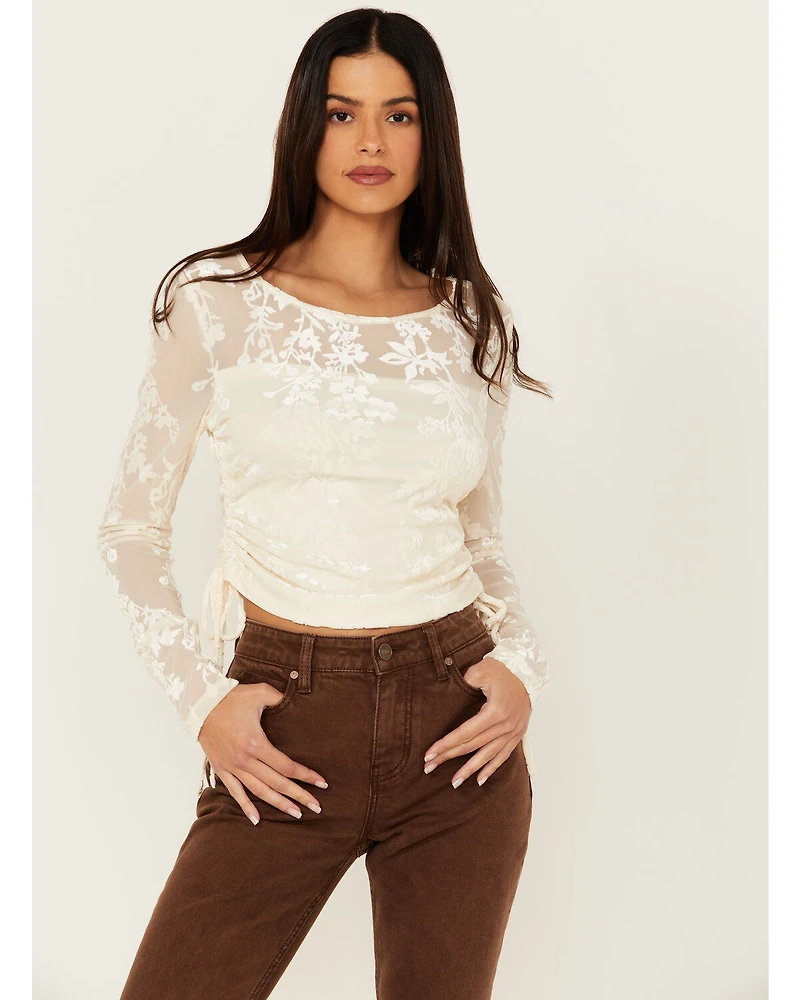 Shyanne Women's Side Tie Long Sleeve Top