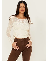 Shyanne Women's Side Tie Long Sleeve Top