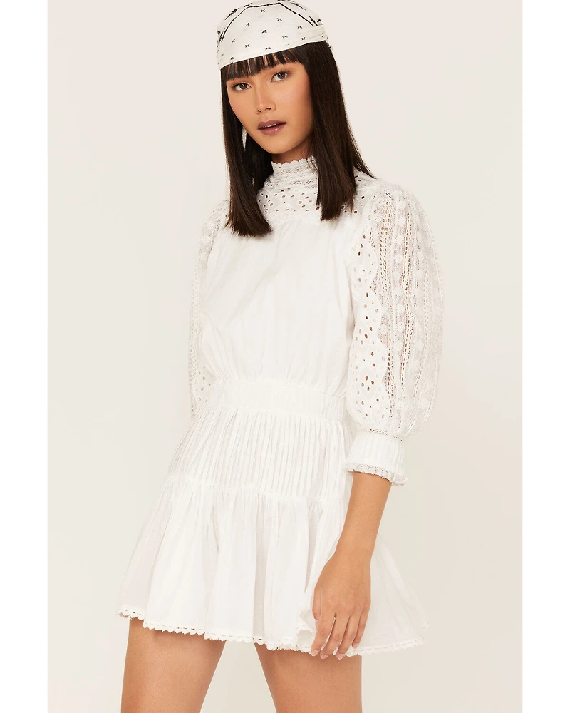 Maia Bergman Women's Nao Lace Tiered Mini Dress