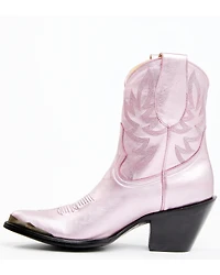Idyllwind Women's Tickled Pink Metallic Leather Fashion Western Booties - Round Toe