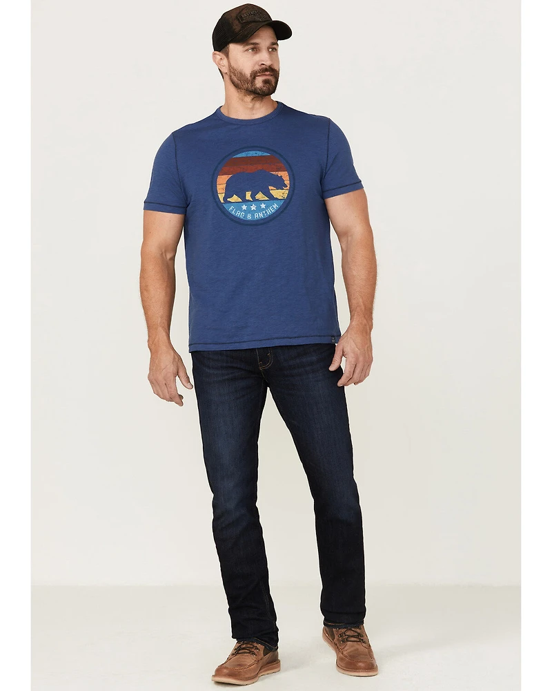 Flag & Anthem Men's Bear Stripes Medium Circle Graphic T-Shirt