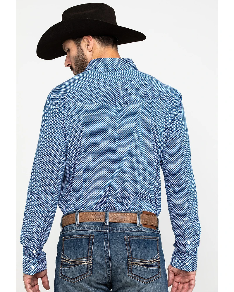 Scully Signature Soft Series Men's Geo Print Long Sleeve Western Shirt