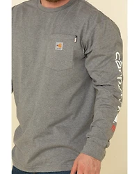 Carhartt Men's FR Midweight Signature Logo Long Sleeve Work Shirt