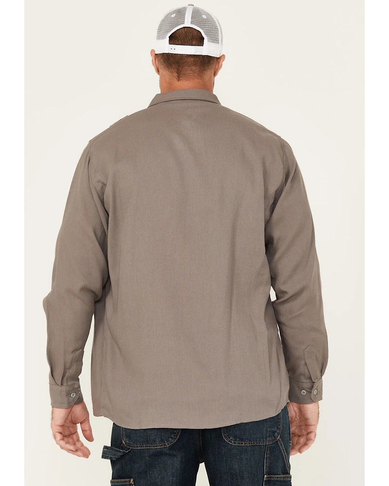 Lapco Men's FR Modern Uniform Long Sleeve Button-Down Work Shirt