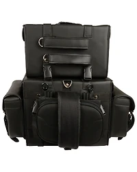 Milwaukee Leather Large Four Piece PVC Touring Pack With Barrel Bag
