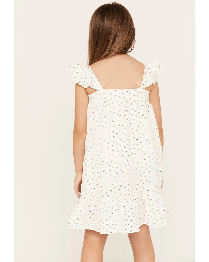 Hayden Girls' Ditsy Floral Print Sleeveless Shift Mini Dress
