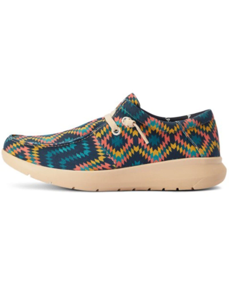 Ariat Men's Southwestern Print Stretch Casual Hilo - Moc Toe