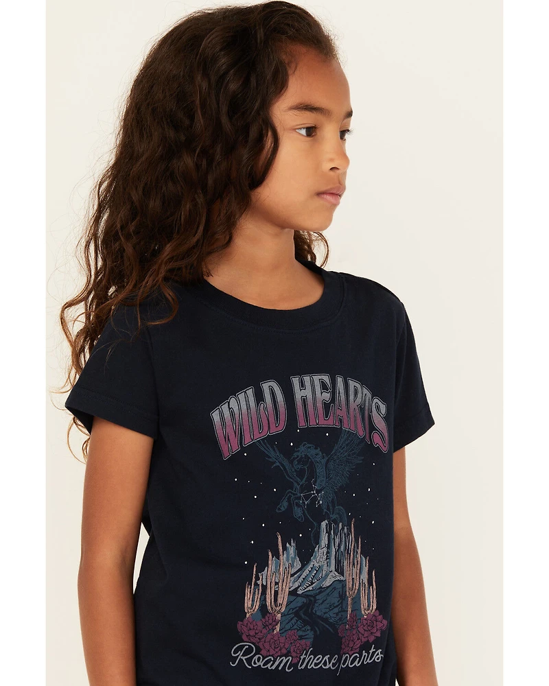 Shyanne Girls' Wild Hearts Short Sleeve Graphic Tee