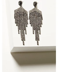 Wonderwest Women's Gem Fringe Earrings