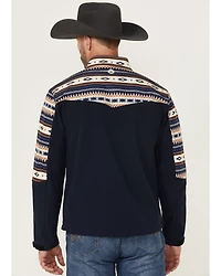 Hooey Men's Southwestern Print Color Block Softshell Jacket