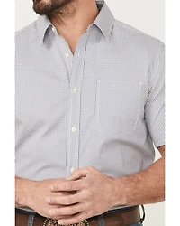 Cody James Men's Salt Lake Geo Print Short Sleeve Button-Down Stretch Western Shirt