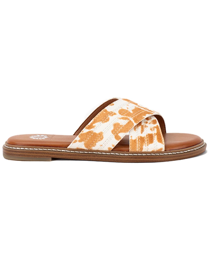 Yellow Bow Women's Linta Crossband Slide Sandals