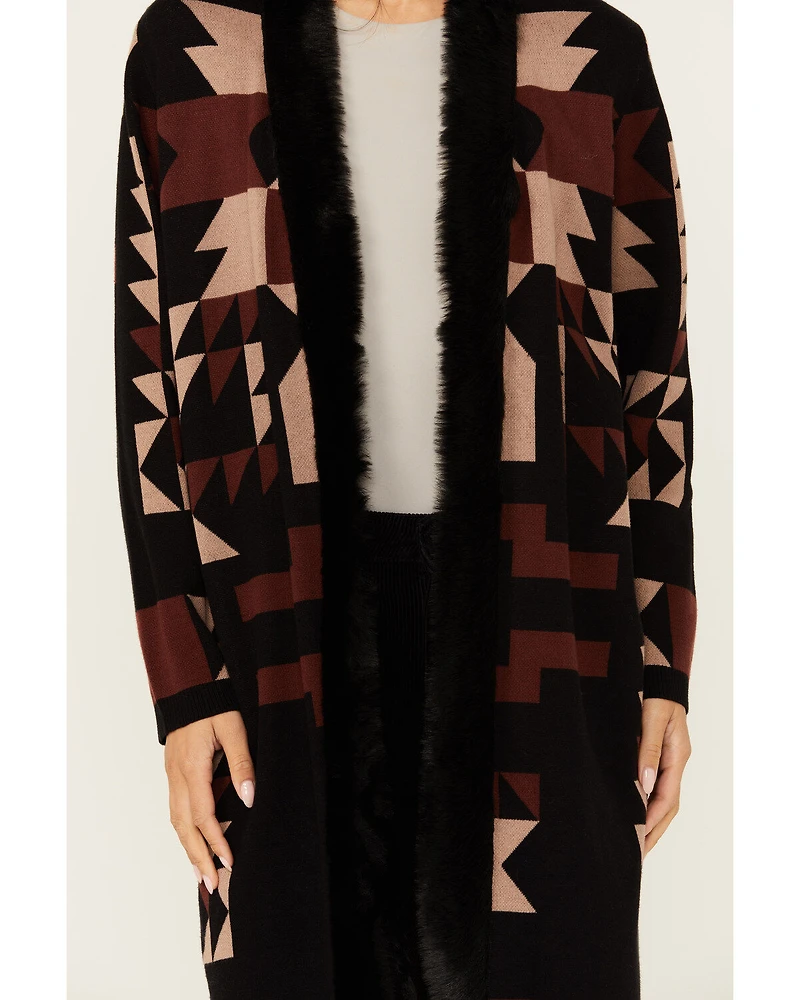 Shyanne Women's Fur Long Cardigan