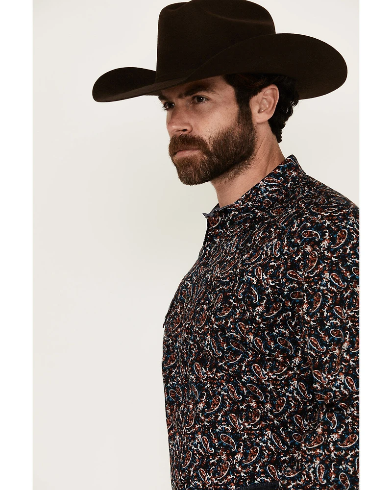 Cody James Men's Take Flight Paisley Print Long Sleeve Snap Western Shirt