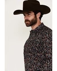 Cody James Men's Take Flight Paisley Print Long Sleeve Snap Western Shirt