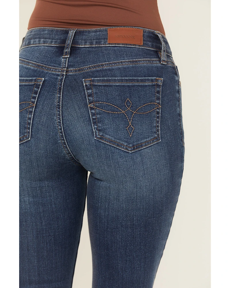 Shyanne Women's Aria Mid Rise Bootcut Stretch Denim Jeans