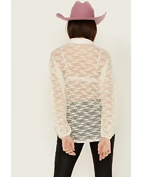 Sadie & Sage Women's Long Sleeve Button-Down Knit Top